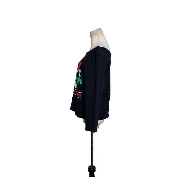 H&M You Can't Touch This Off The Shoulder Sweatshirt Top size M - Picture 4 of 8